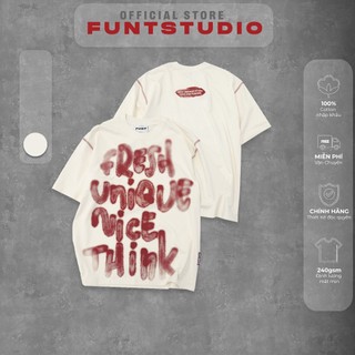 Áo Thun Unisex Tay Lỡ FUNT ACID SLOGAN 100% Cotton Thoáng Mát, Co Giãn Tốt