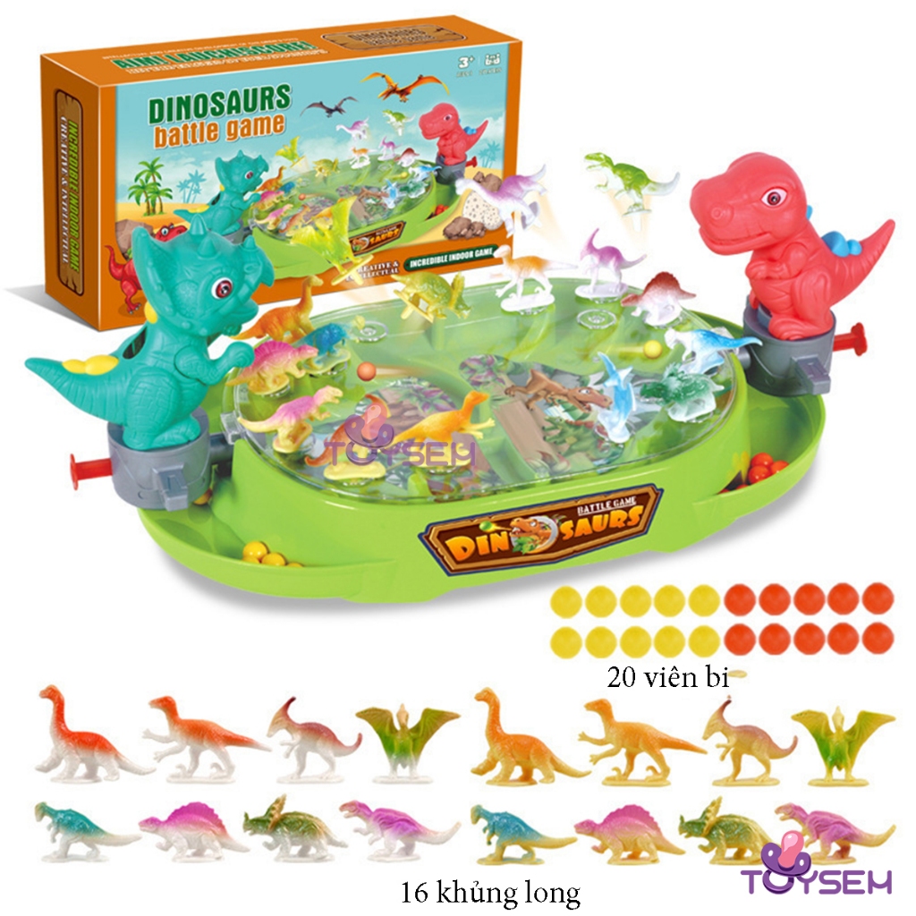 Đồ chơi khủng long đại chiến bắn ngã gay cấn rèn luyện tay mắt linh hoạt hơn cho bé từ 3 tuổi - Quà tặng sinh nhật
