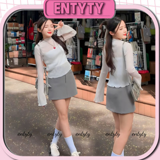 Set áo tay dài nữ Len Mỏng LOLYE kiểu dễ thương có kèm áo dây - Áo tay dài kiểu xuyên thấu