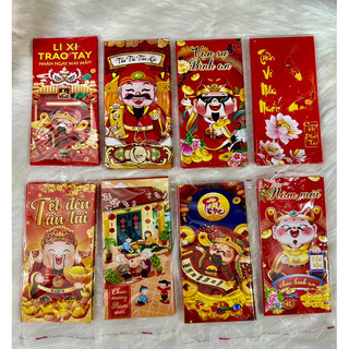 Xấp 10 cái lì xì in đẹp giấy tốt