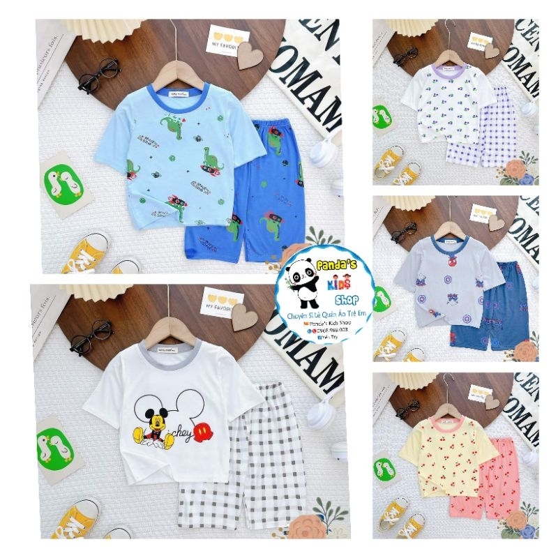 (8-28kg) Bộ lửng họa tiết bé trai bé gái siêu cưng thun lạnh