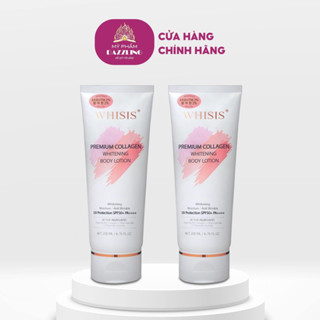 COMBO 2 Tuýp Kem Dưỡng Thể Nâng Tone Da Whisis Premium Collagen Whitening Body Lotion 200ml