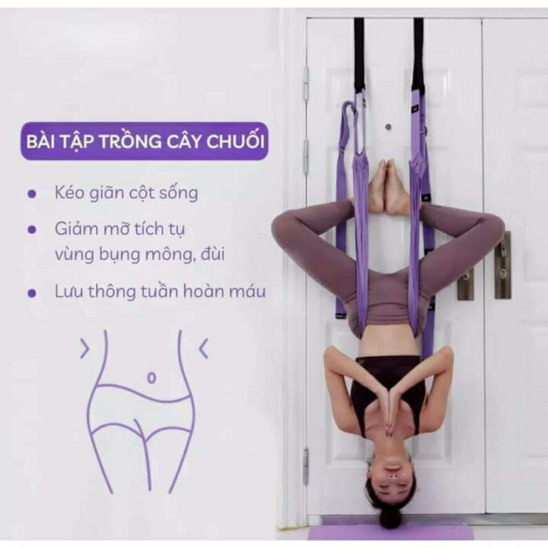Võng tập Yoga, dây tập yoga trên không, võng yoga treo cửa