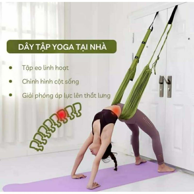 Võng tập Yoga, dây tập yoga trên không, võng yoga treo cửa