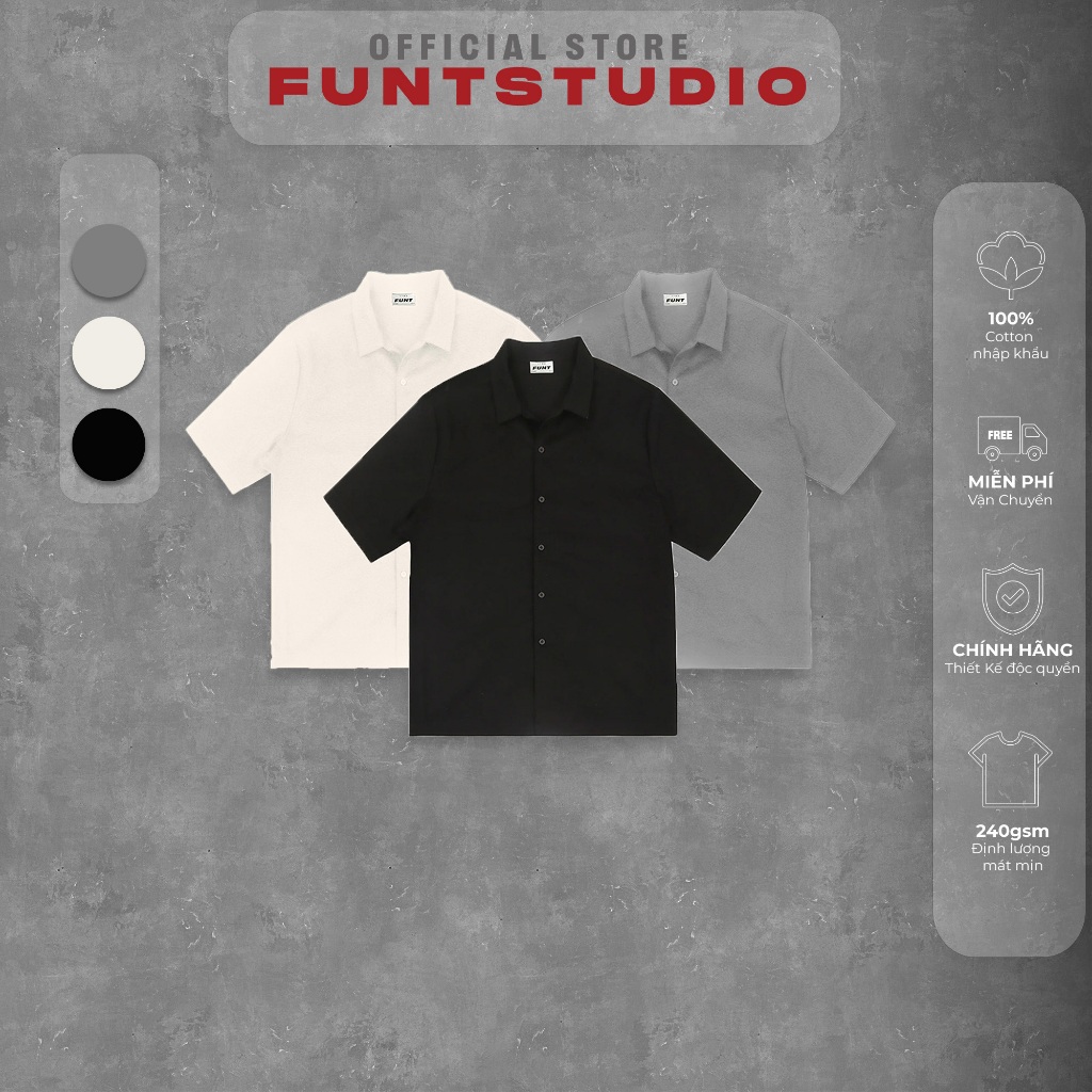 Áo Sơ Mi Tay Ngắn FUNT Basic Shirt