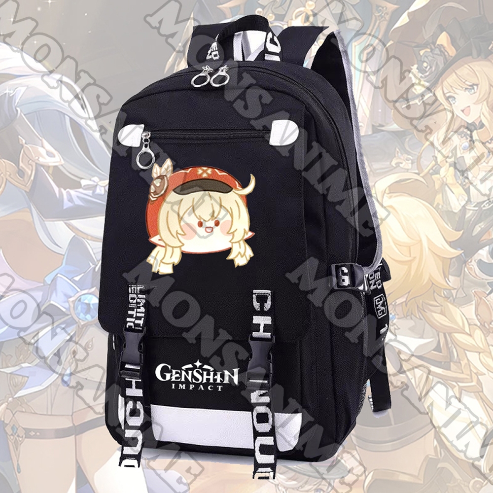 Balo nam nữ GENSHIN IMPACT ver FACE CHIBI in hình game anime chibi cặp sách đi học tiện lợi thời trang