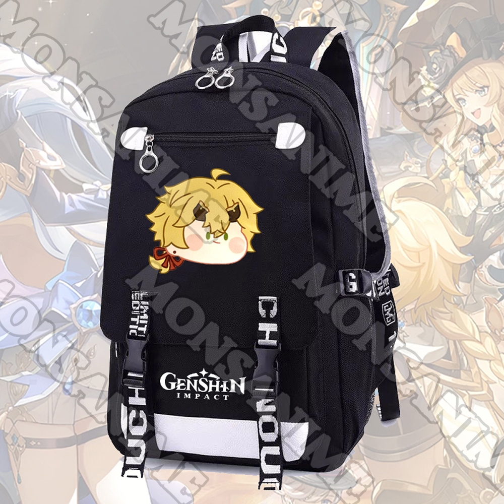 Balo nam nữ GENSHIN IMPACT ver FACE CHIBI in hình game anime chibi cặp sách đi học tiện lợi thời trang