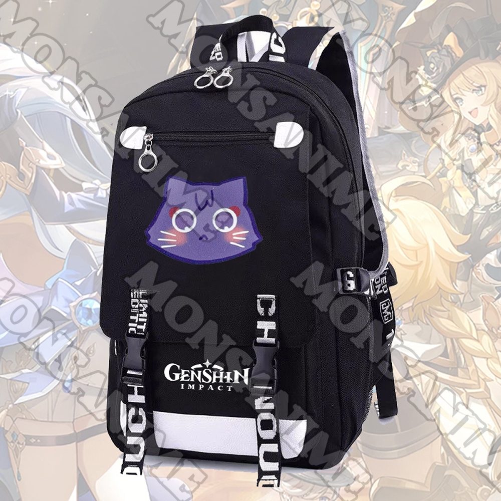 Balo nam nữ GENSHIN IMPACT ver FACE CHIBI in hình game anime chibi cặp sách đi học tiện lợi thời trang