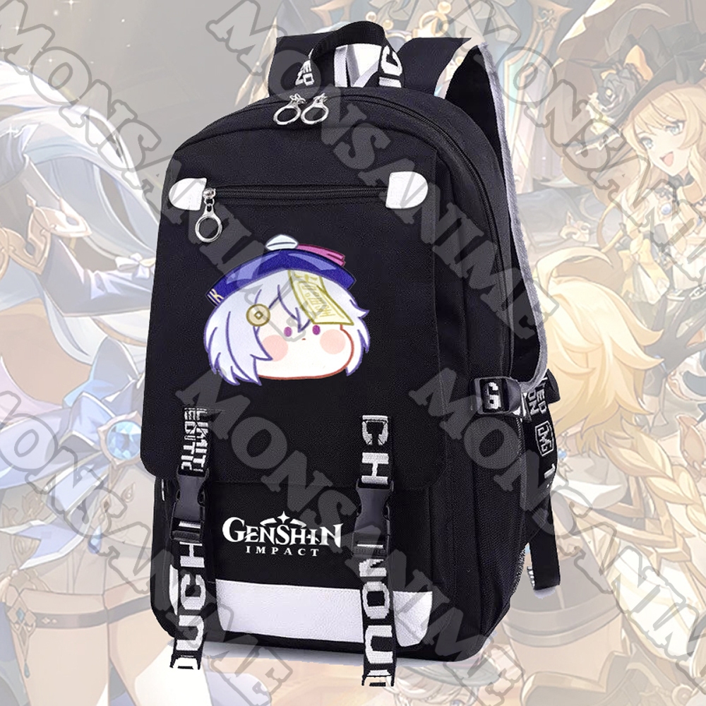 Balo nam nữ GENSHIN IMPACT ver FACE CHIBI in hình game anime chibi cặp sách đi học tiện lợi thời trang