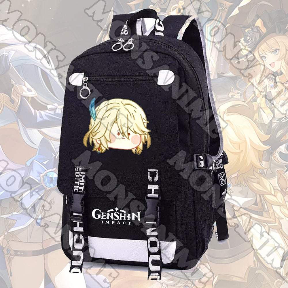 Balo nam nữ GENSHIN IMPACT ver FACE CHIBI in hình game anime chibi cặp sách đi học tiện lợi thời trang