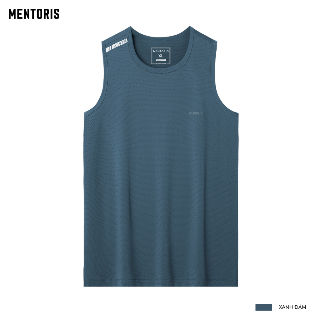 Áo thun ba lỗ nam Mentoris thiết kế trẻ trung năng động,dệt lỗ kim kết hợp vải Coolmax thoáng mát thoát khí tốt MTT02