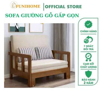 Giường sofa gấp gọn thông minh, Sofa giường kéo đa năng cao cấp , Sofa giường gỗ
