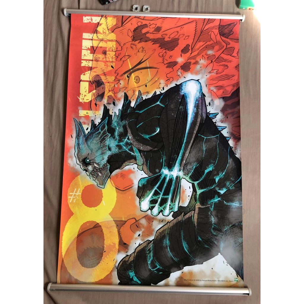 Poster lụa monster 8, dark 1, bright 1