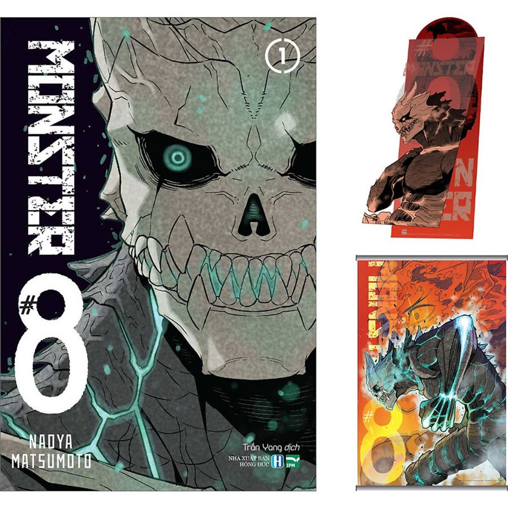 Poster lụa monster 8, dark 1, bright 1