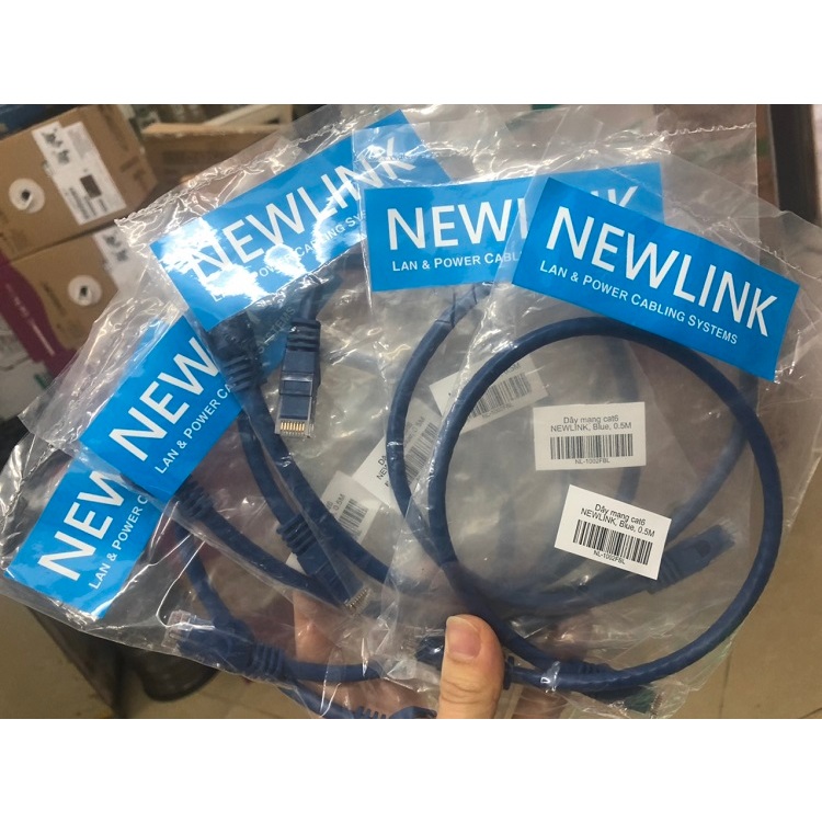 Dây nhẩy mạng Patch cord CAT6 NEWLINK 0.3m, 0.5m-1M-1,5M-2M-3M-5M -đầu đúc Việt nam sản xuất, lõi đồng