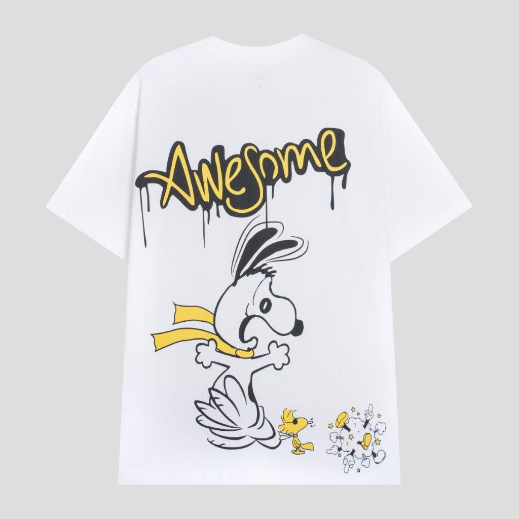 Áo Thun Local Brand INSIDEMEN In Hình Chó Snoopy Cotton Nam Nữ Unisex Tay Lỡ Oversize ITS079S3