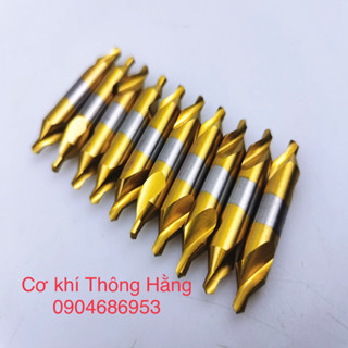 Mũi khoan tâm vàng 60 độ, chất liệu HSS phủ TiN