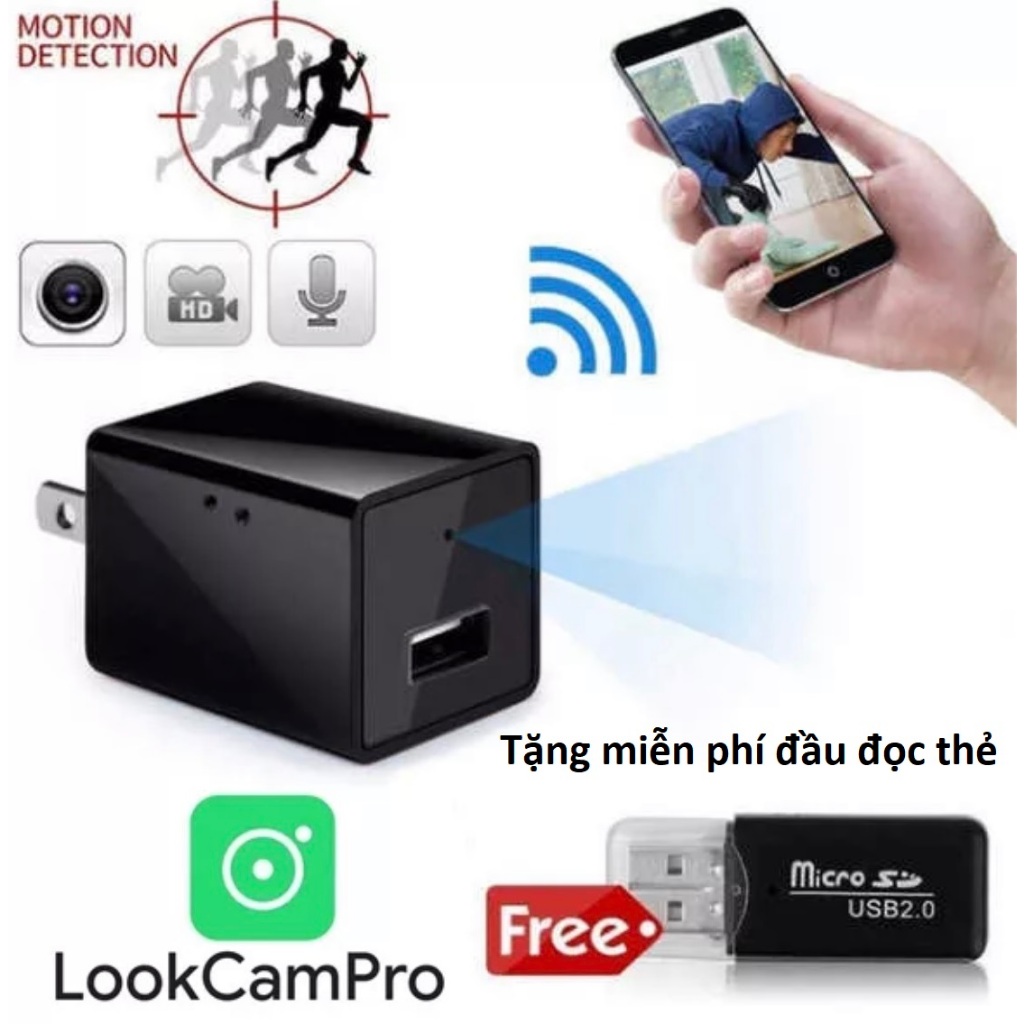 Camera wifi ghi hình thông minh, xem từ xa, tự động quay lưu, chất lượng 1080P. Bảo hành 6 tháng
