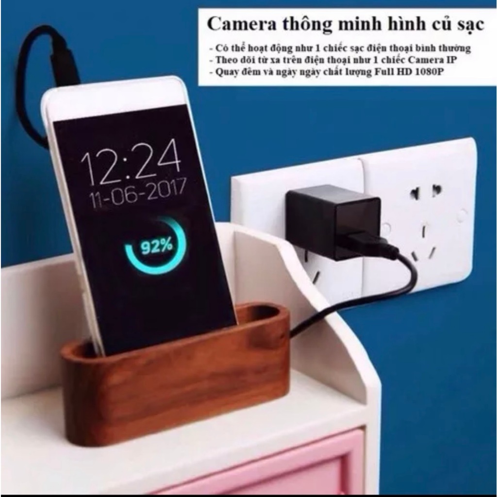 Camera wifi ghi hình thông minh, xem từ xa, tự động quay lưu, chất lượng 1080P. Bảo hành 6 tháng