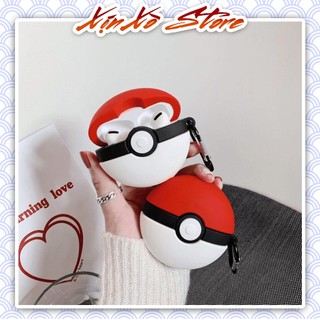 Ốp bảo vệ Airpod 2/3/Pro/Pro2 QUẢ CẦU POKEMON kèm móc khóa cao cấp - XỊN XÒ Store