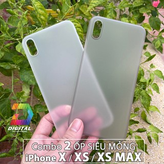 Combo 2 Ốp Lưng Trong Nhám Siêu Mỏng Unibody Cho iPhone X, XS, XS MAX