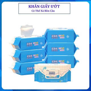 Khăn giấy ướt vệ sinh 80 tờ Khăn giấy ướt khử khuẩn Giấy vệ sinh ướt Khăn giấy ướt lau mông cho bé