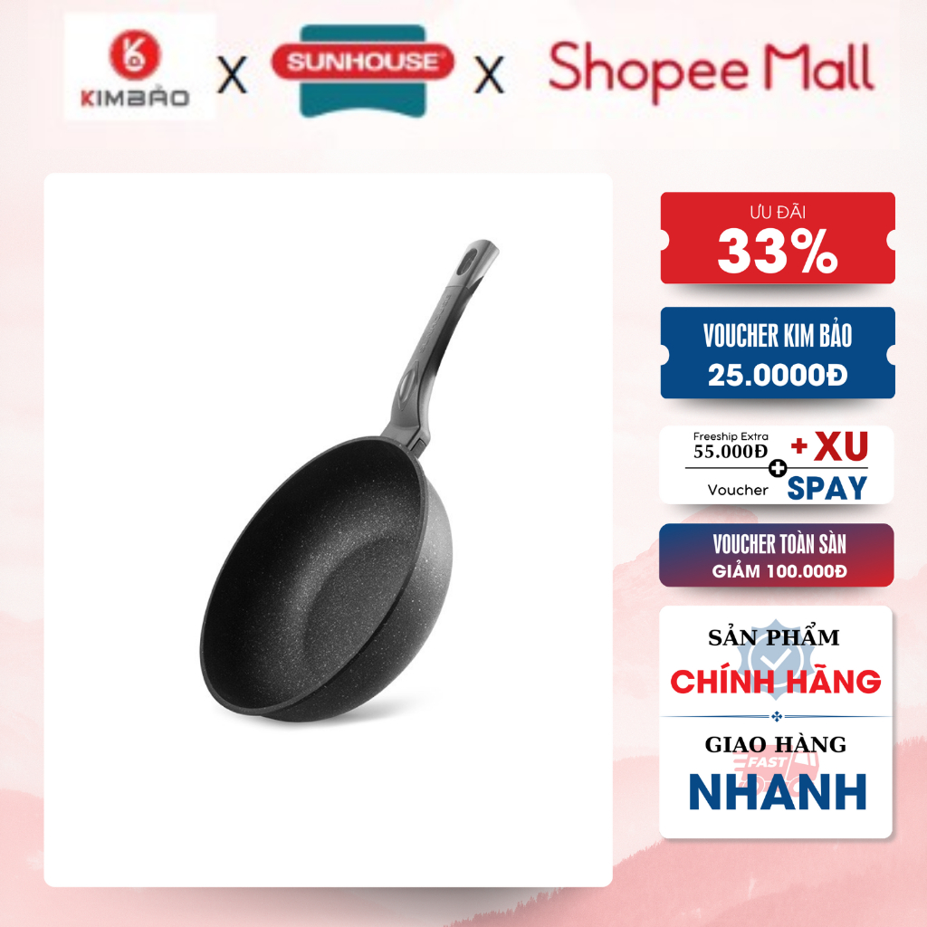 Chảo siêu bền ĐÁ SÂU SUNHOUSE SBDS30 CHÍNH HÃNG