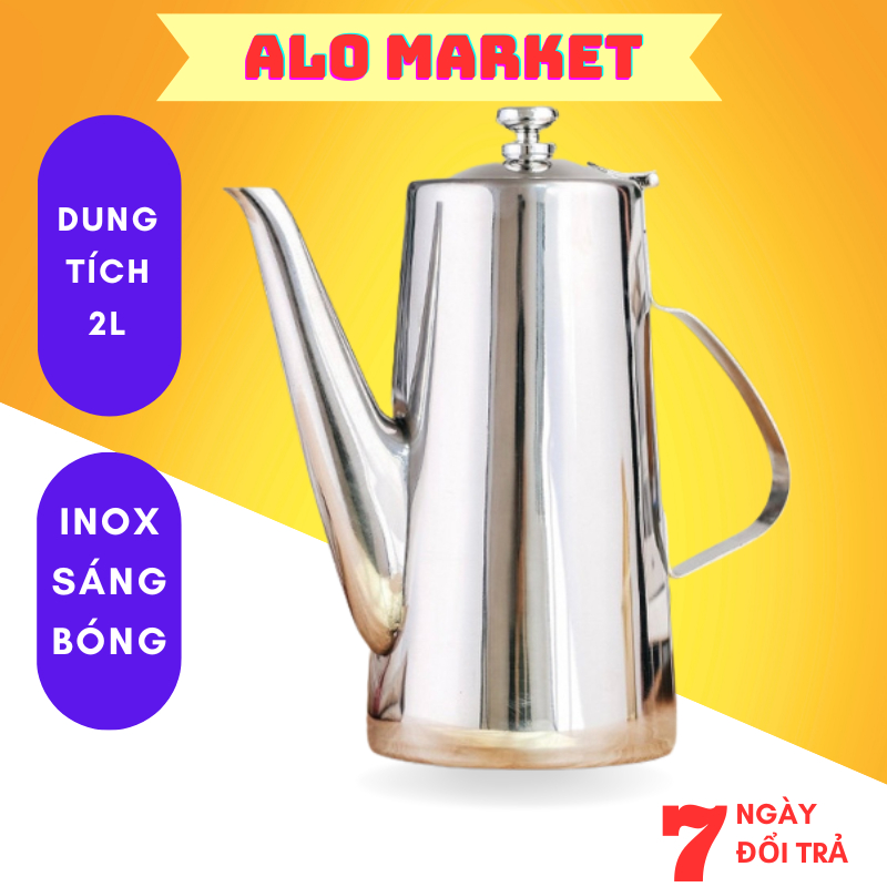 [HÀNG XỊN] Bình đựng nước trà , cafe 2L inox tốt đa năng vòi rót dài tiện dụng cao cấp | BigBuy360 - bigbuy360.vn