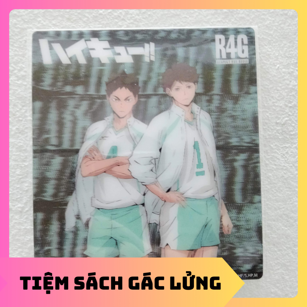 Card 3d nhân vật Haikyuu kích cỡ 12x13,5cm