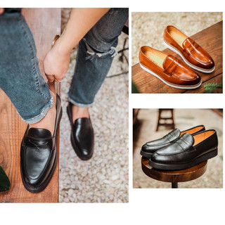 Giày Lười Loafer Công Sở Nam Đế Eva Siêu Nhẹ Da Bò Nguyên Tấm Trẻ Trung Cao Cấp Mã Toro M662 (2 Màu)