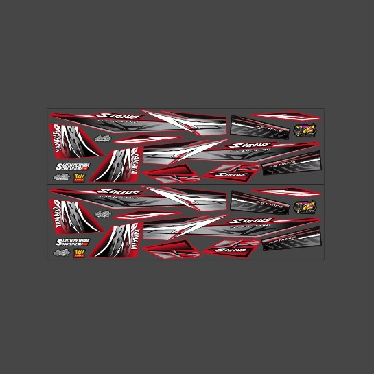 Tem sấm sét 3 lớp chống phai màu dán xe máy sirius 50 - 110