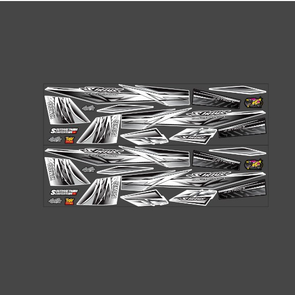 Tem sấm sét 3 lớp chống phai màu dán xe máy sirius 50 - 110