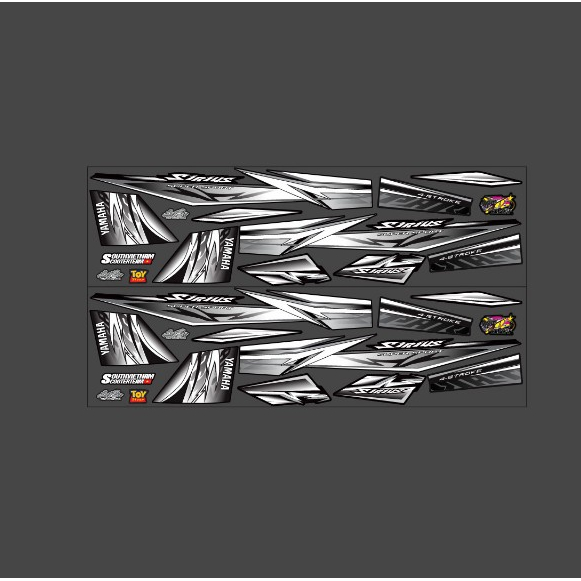 Tem sấm sét 3 lớp chống phai màu dán xe máy sirius 50 - 110