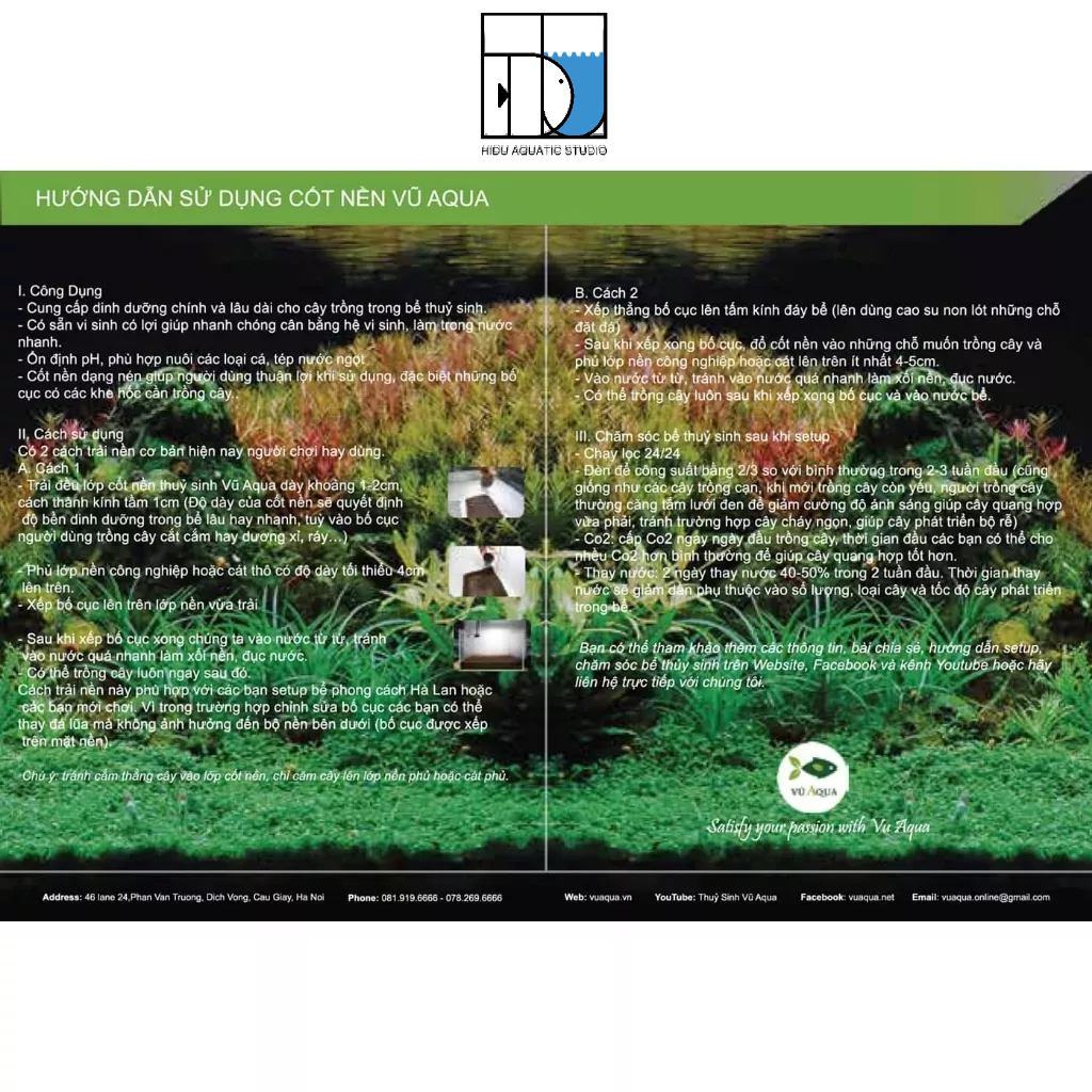 Cốt nền thủy sinh Vũ aqua