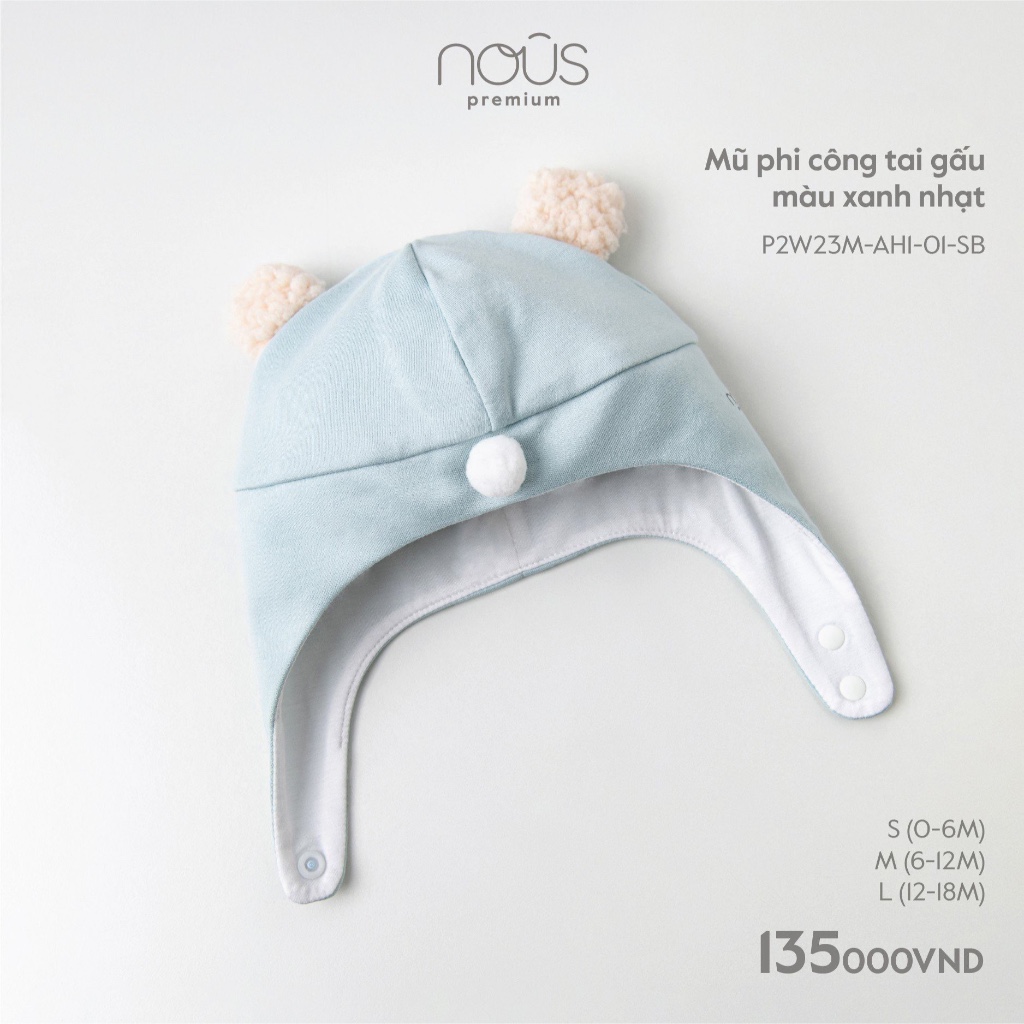 Mũ Cho Bé từ sơ sinh đến 18 tháng tuổi Nous chính hãng