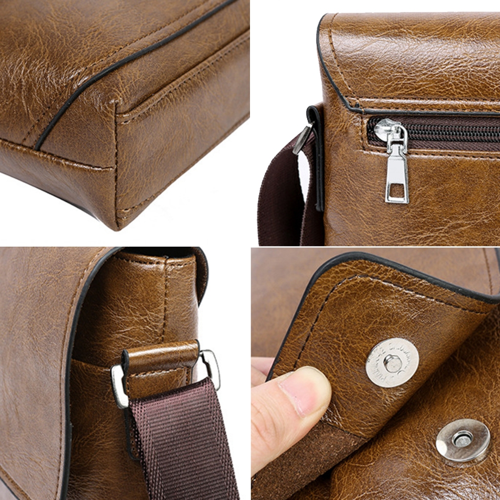 Túi đeo chéo nam da PU , Túi đeo vai đựng tài liệu iPad phong cách Cansual Basic