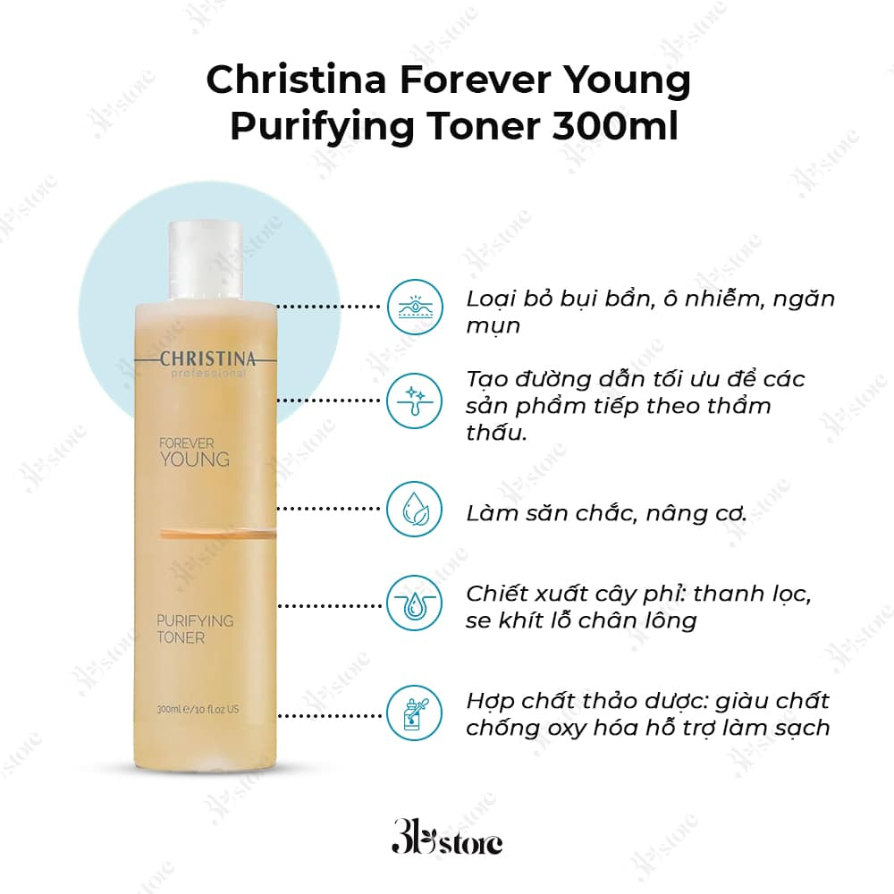 Nước cân bằng Christina Professional Forever Young Purifying 300ml