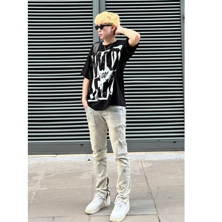 Áo thun nam The Xide áo phông nam nữ unisex in hình WORK form rộng chất cotton 2 chiều định lượng 250gr co giãn