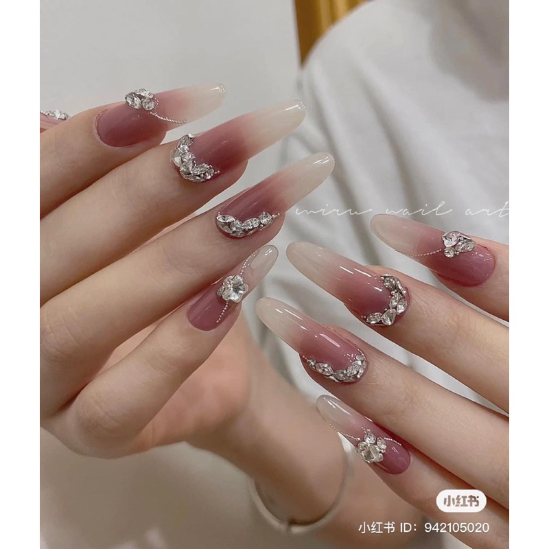 Móng Úp Tròn Dài- Móng Giả Hạt Gạo-240 móng