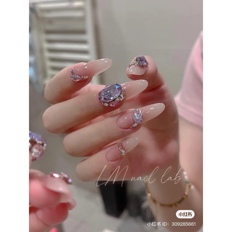 Móng Úp Tròn Dài- Móng Giả Hạt Gạo-240 móng