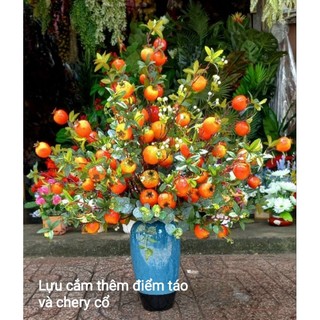 Cành lựu 7 quả cắm bình decor