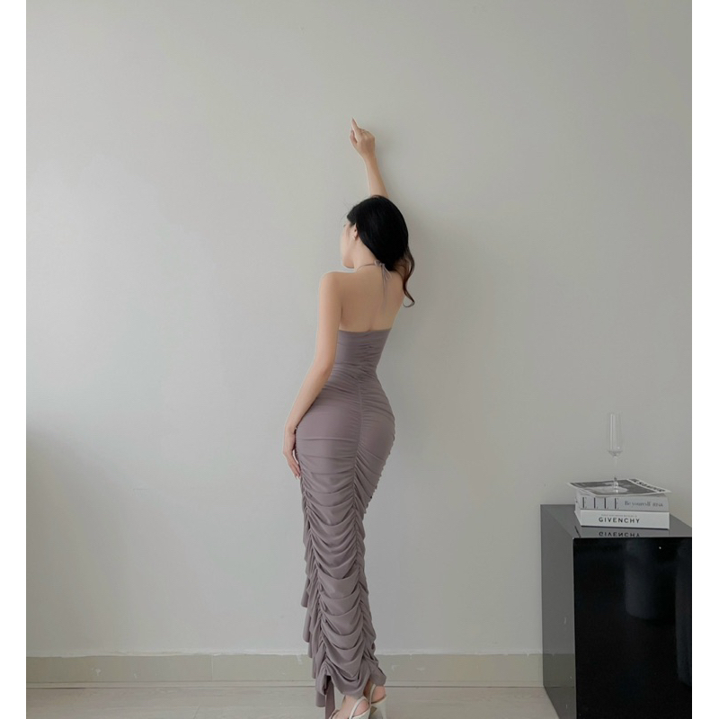 Đầm Body Dài Nhún Thân Ôm Tôn Dáng Sexy