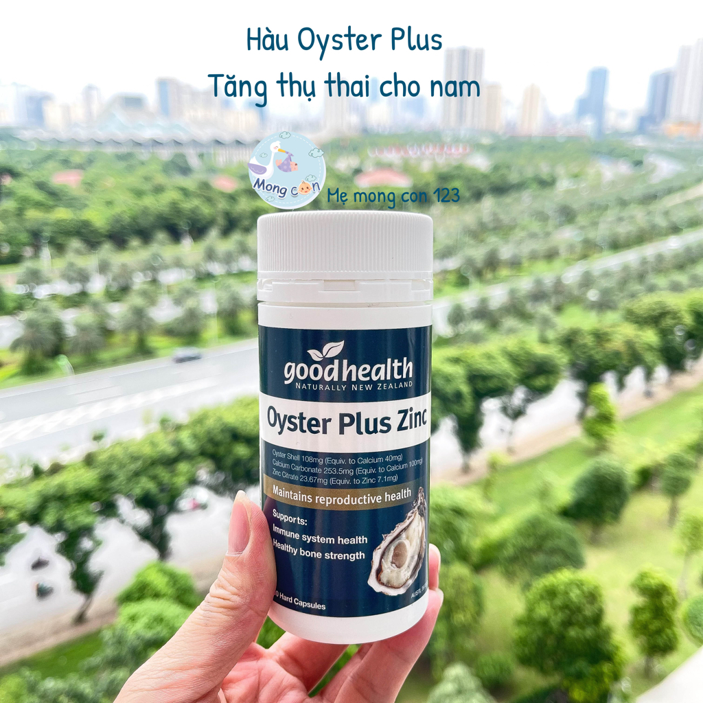 Tinh chất hàu New Zealand Good Health oyster olus tăng thụ thai cho nam lọ 60 viên memongcon123