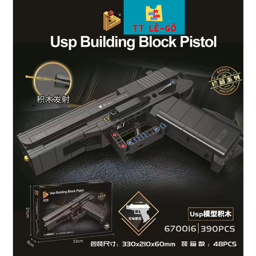 Đồ chơi Lắp Ráp Desert Eagle Pistol đen, nâu, bạc, dài xanh, dài nâu ko đạn