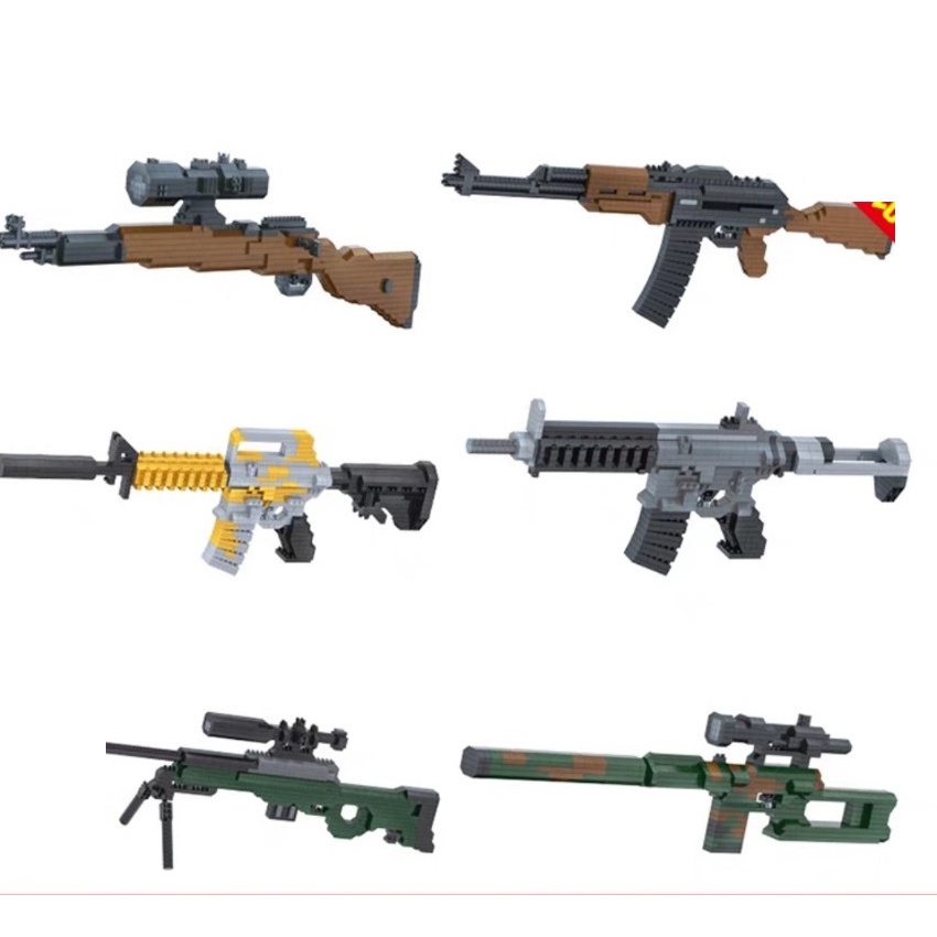 Đồ chơi Lắp Ráp Desert Eagle Pistol đen, nâu, bạc, dài xanh, dài nâu ko đạn