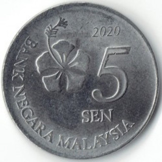 Đồng xu 5 sen của malaysia 2011 - nay