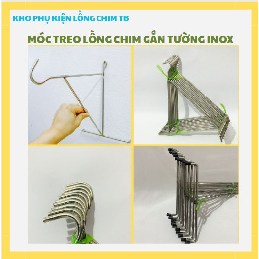 MÓC TREO LỒNG CHIM GẮN TƯỜNG INOX