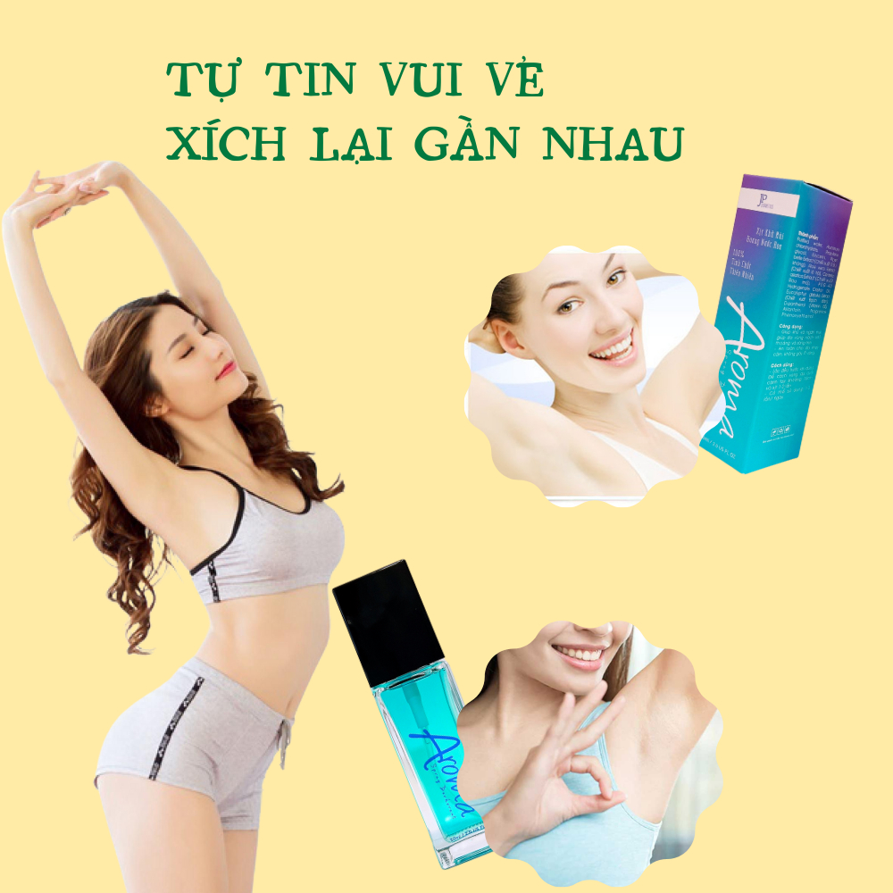 Xịt Khử Mùi AROMA 50ml - Làm Sạch Vùng Nách, Giúp Vùng Nách Khô Thoáng, Hương Nước Hoa Nhẹ Nhàng, Lưu Hương Lâu