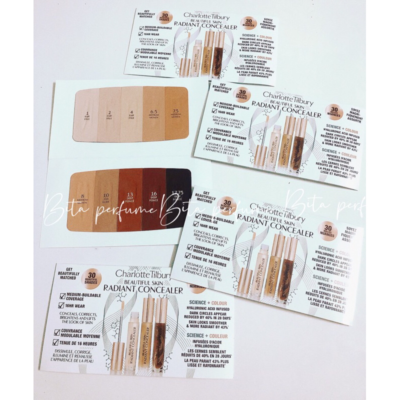 Sample kem Che khuyet diem Charlotte Tilbury Beautiful Skin Foundation 10 ô