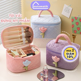 Túi Đựng Mỹ Phẩm Du Lịch Automatik Túi Đựng Đồ Trang Điểm Makeup Cute Nhỏ Túi Vải Có Quai Cầm Xách Tay Lớn